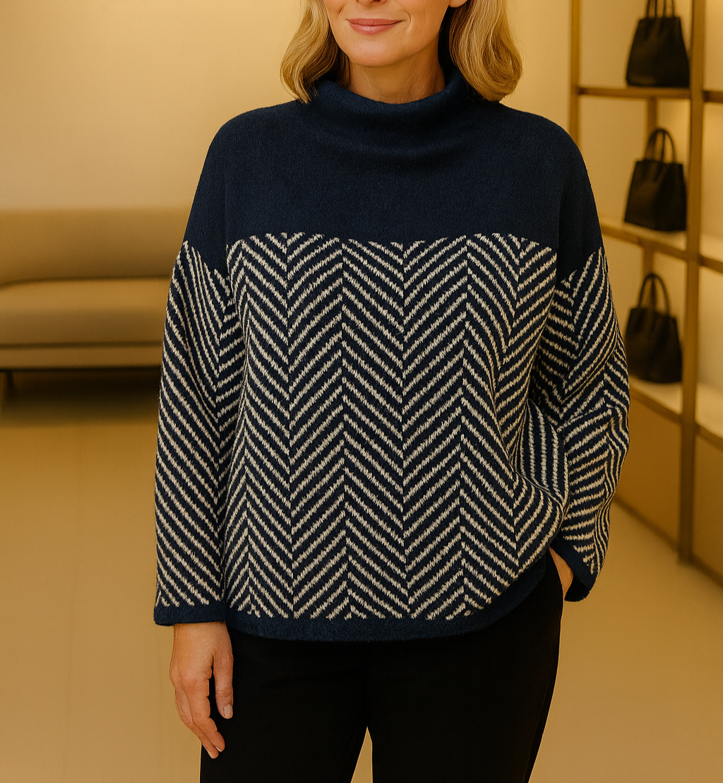 Elise – Elegant High-Neck Sweater