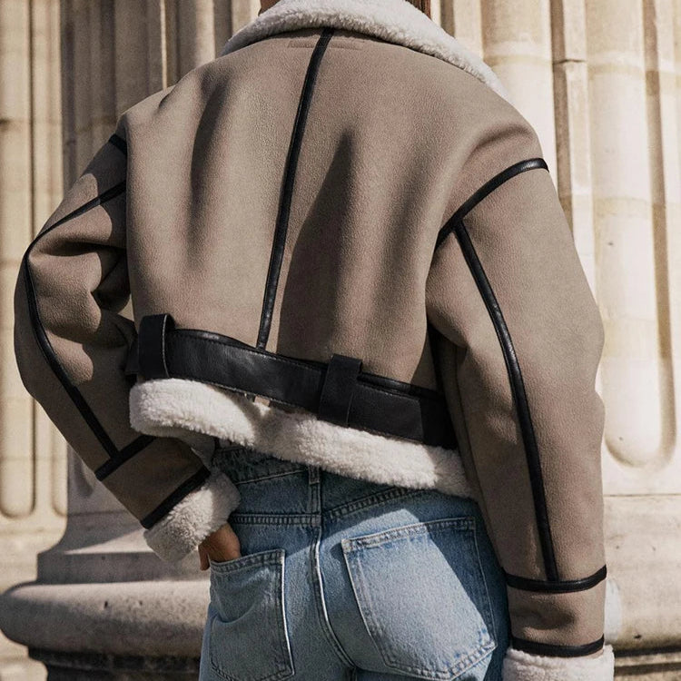 MP | Versatile Khaki Leather Jacket