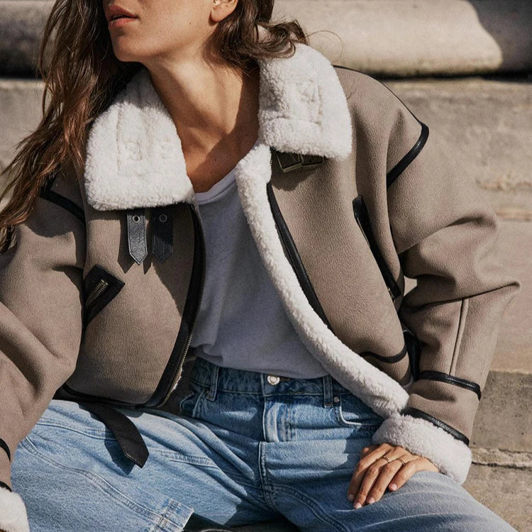 MP | Versatile Khaki Leather Jacket