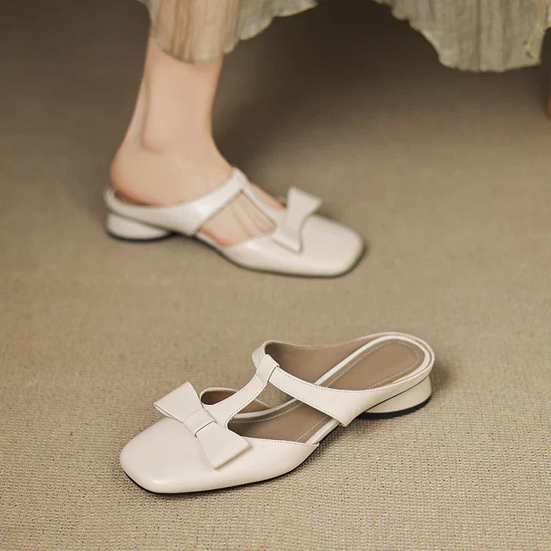 Evelyn | Square Toe Slippers