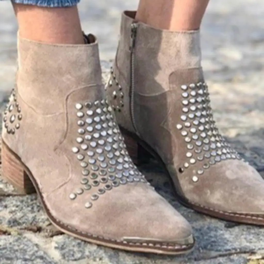 ANKLE BOOTS WITH STUDS - Liam & Ivy