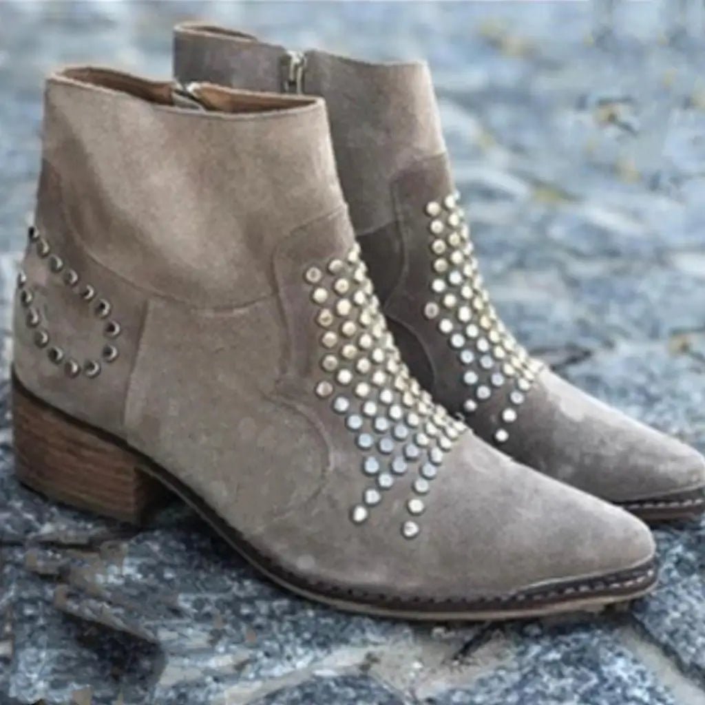 ANKLE BOOTS WITH STUDS - Liam & Ivy