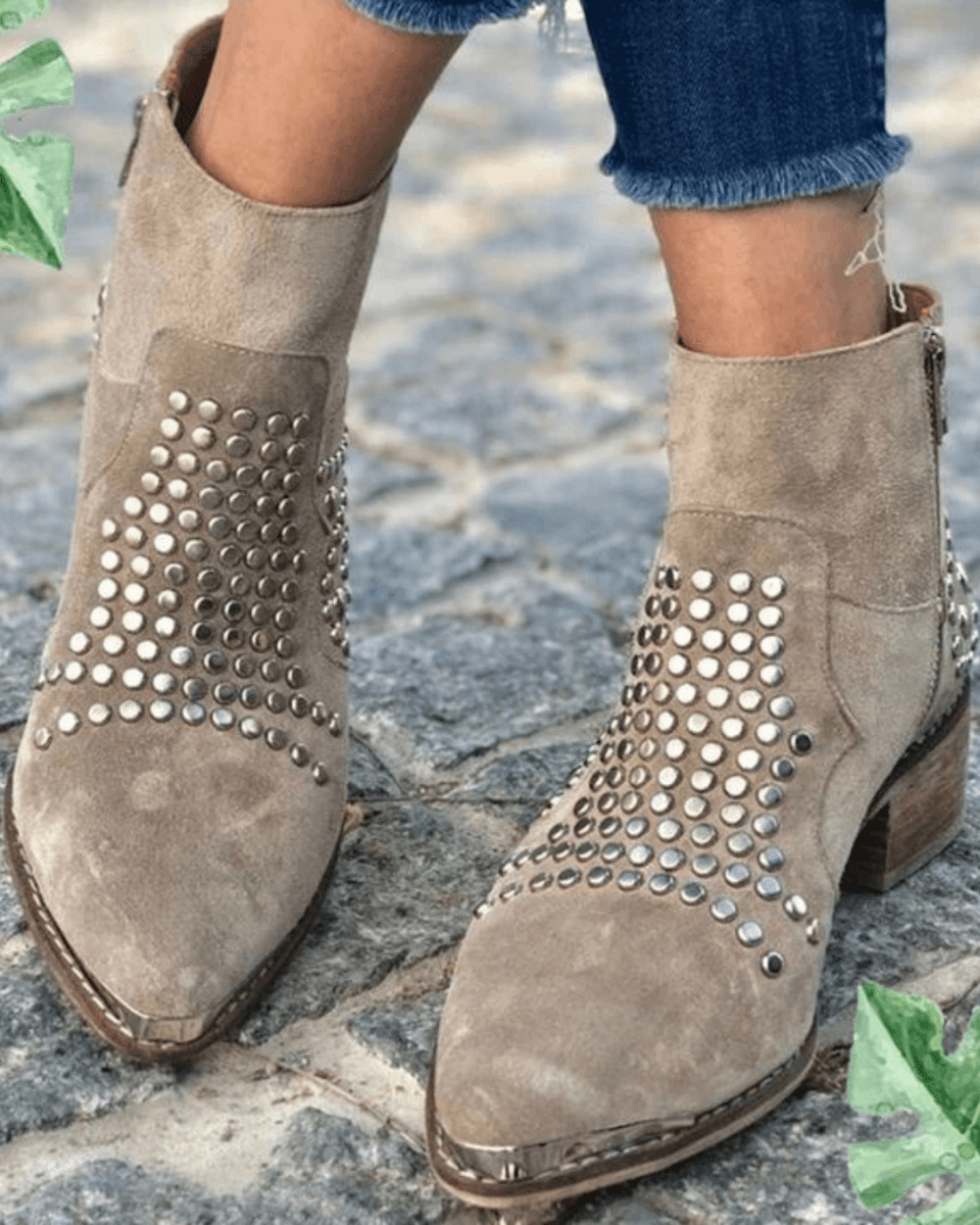 ANKLE BOOTS WITH STUDS - Liam & Ivy