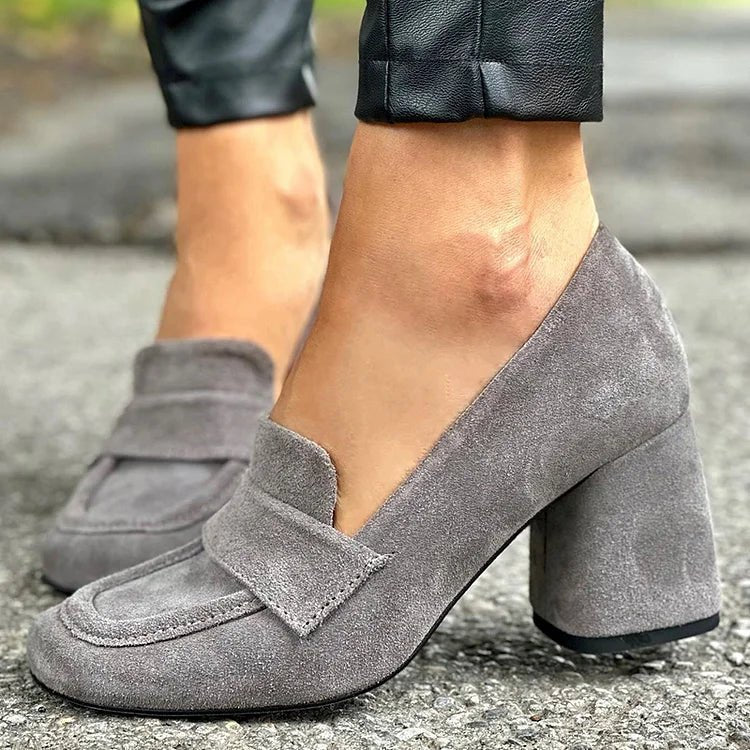 BLOCK HEEL LOAFERS - Liam & Ivy