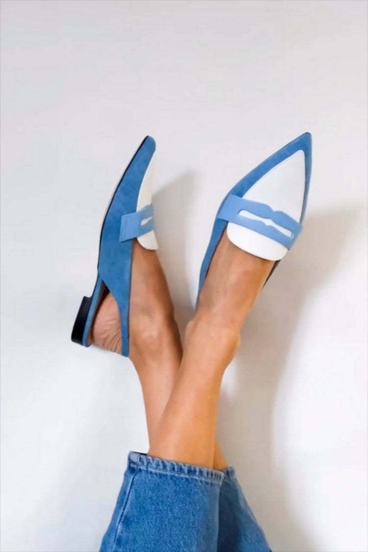 BLUE SLINGBACK LOAFERS - Liam & Ivy