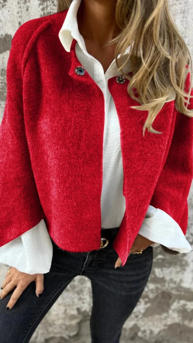 Celeste | Coat with Round Neckline - Liam & Ivy
