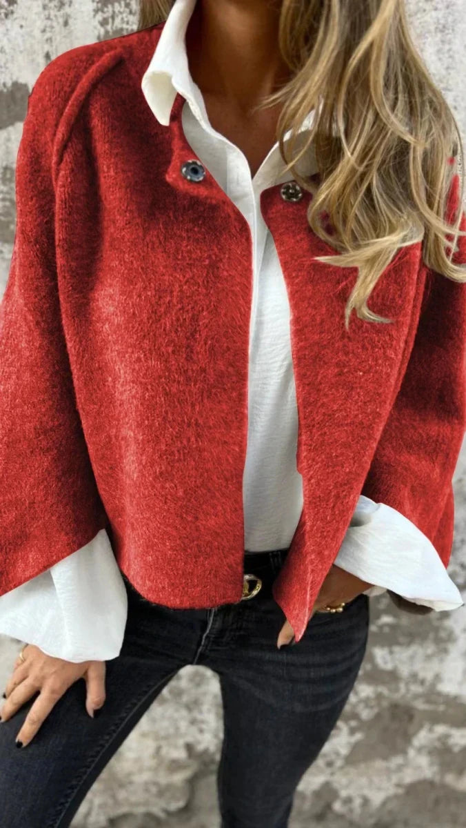 Celeste | Coat with Round Neckline - Liam & Ivy