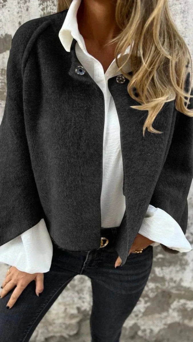 Celeste | Coat with Round Neckline - Liam & Ivy