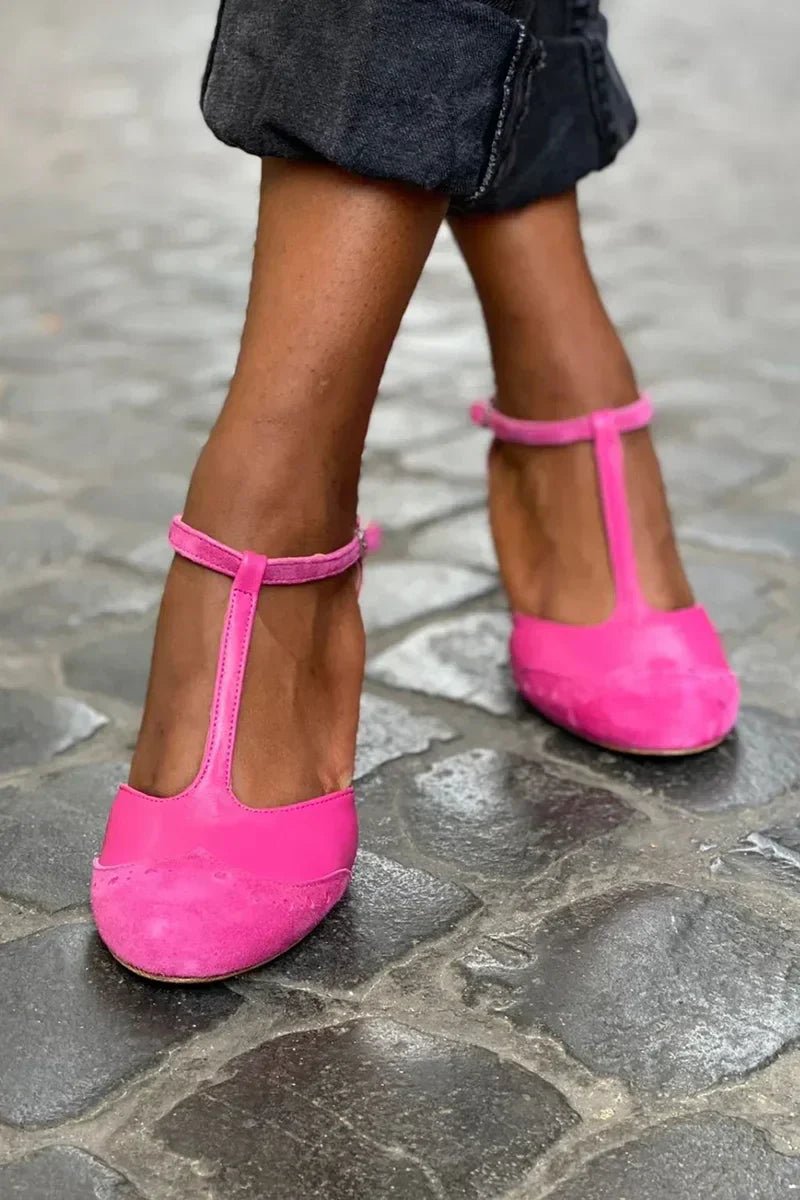 CLOSED SANDAL WITH T - BAR STRAP - Liam & Ivy