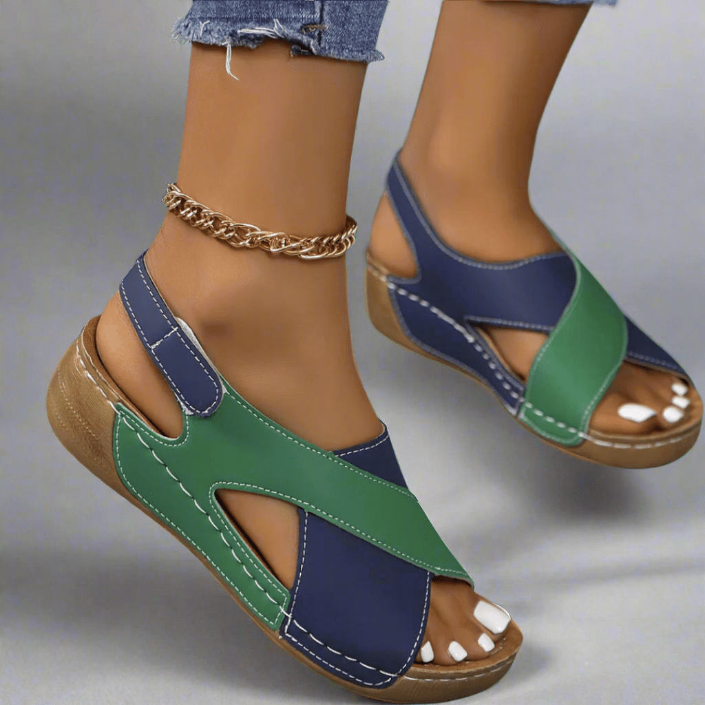 COLORBLOCK SLINGBACK SANDALS - Liam & Ivy