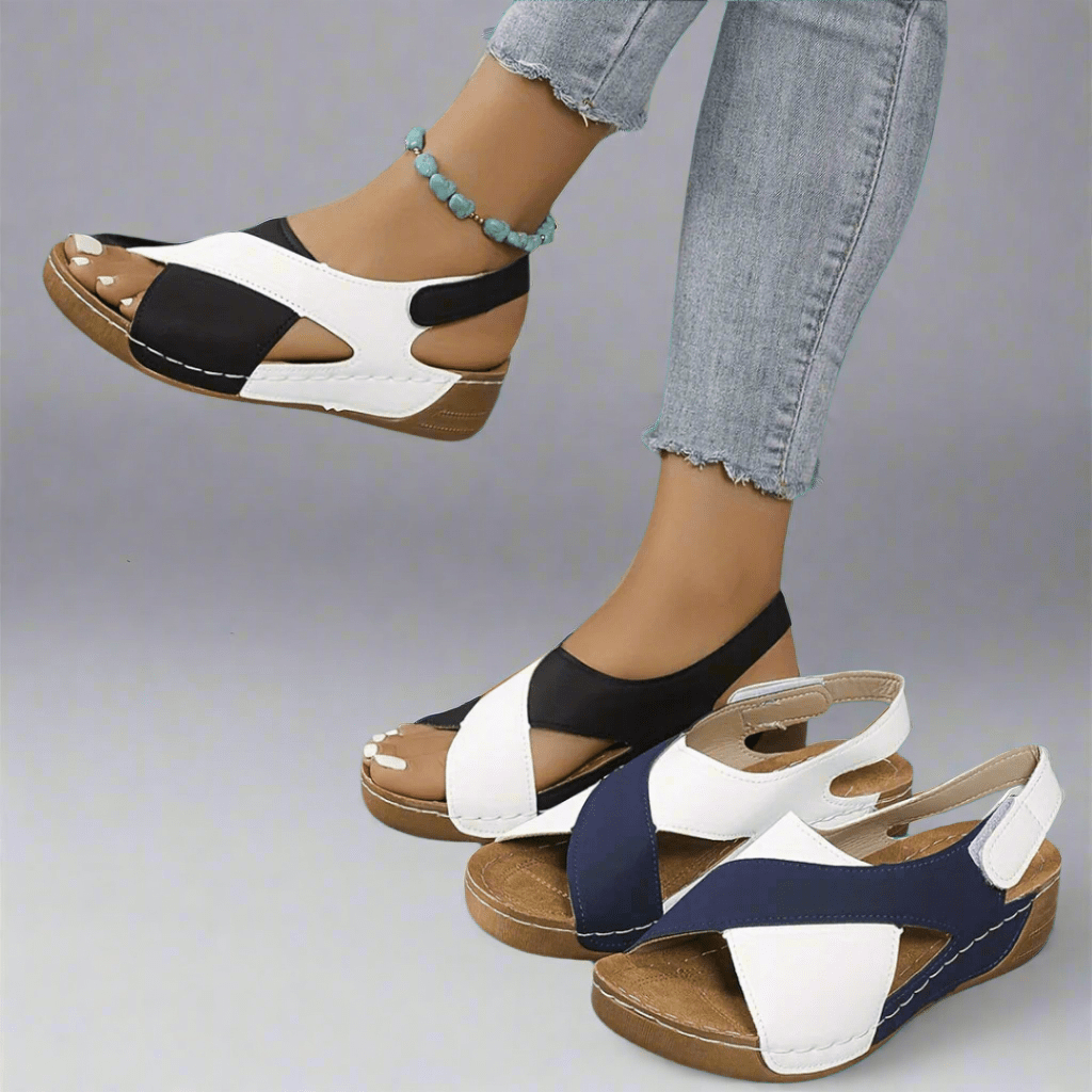 COLORBLOCK SLINGBACK SANDALS - Liam & Ivy