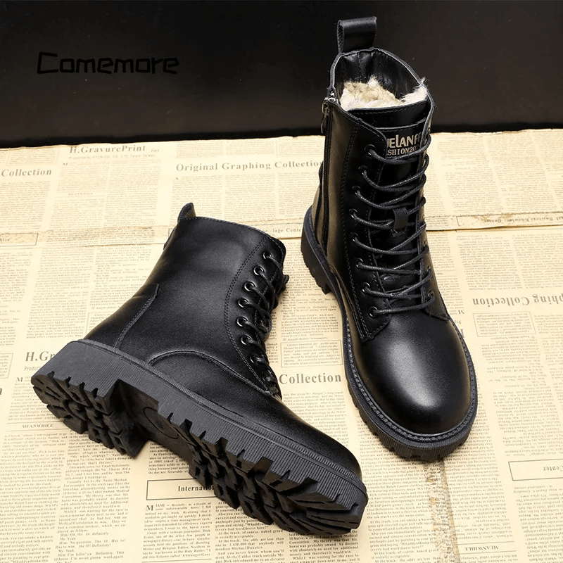 Léonie™ | Elegant Black Leather Boots
