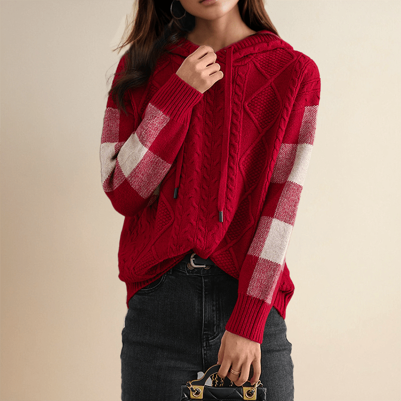 Élise – Elegant Knitted Hoodie - Liam & Ivy