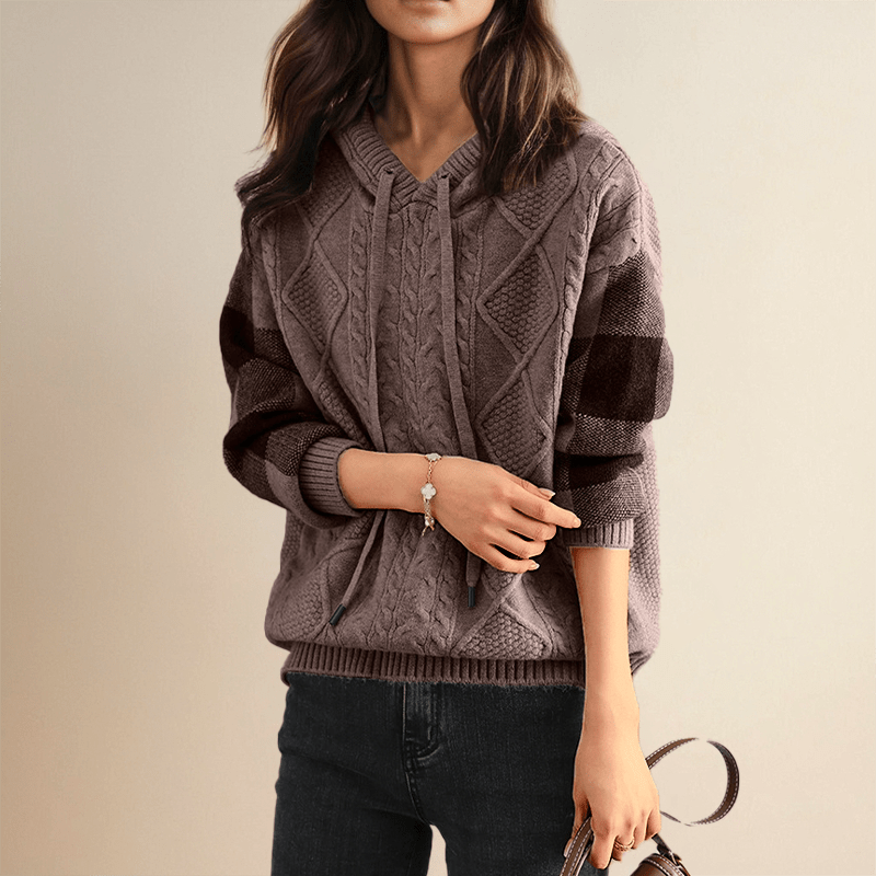 Élise – Elegant Knitted Hoodie - Liam & Ivy