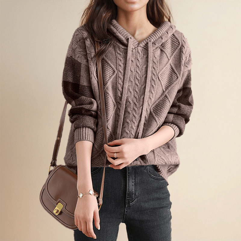 Élise – Elegant Knitted Hoodie - Liam & Ivy