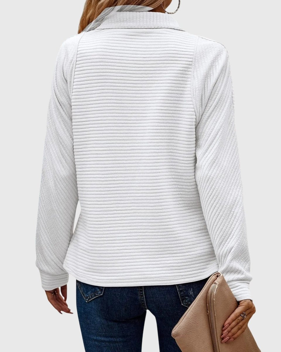 Élise – Refined Half - Zip Sweater - Liam & Ivy