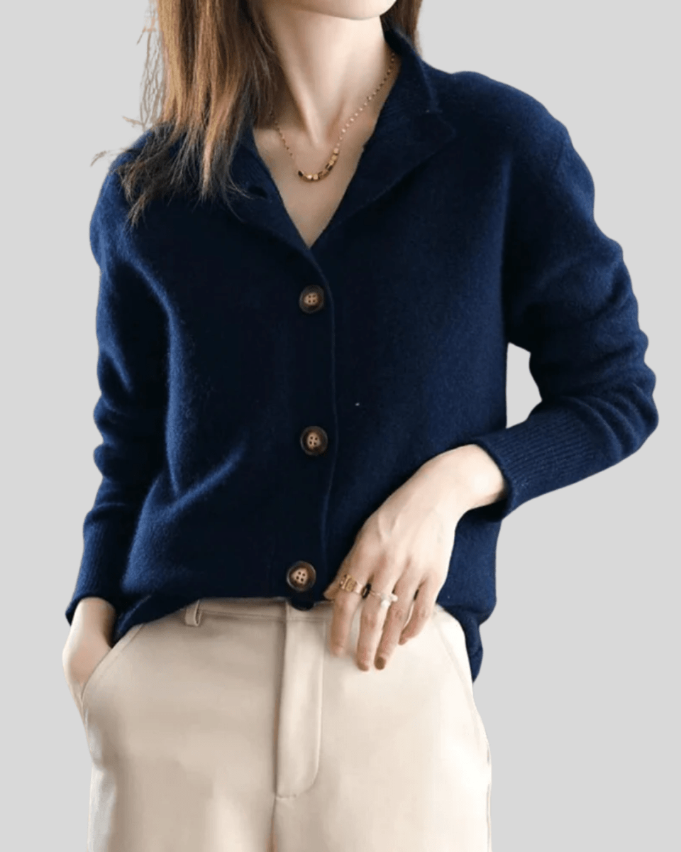 Élise – Retro Cashmere Cardigan - Liam & Ivy