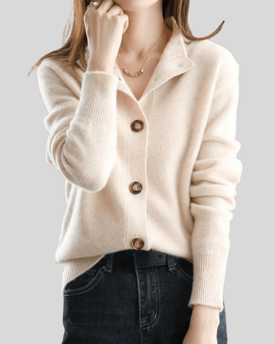 Élise – Retro Cashmere Cardigan - Liam & Ivy
