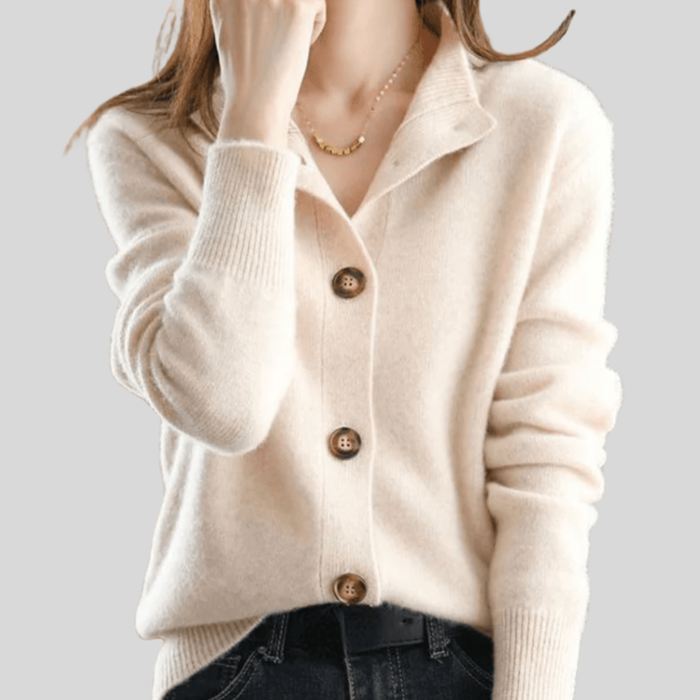 Élise – Retro Cashmere Cardigan - Liam & Ivy