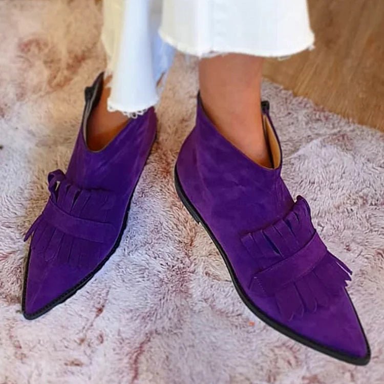 FRINGED ANKLE BOOTS - Liam & Ivy