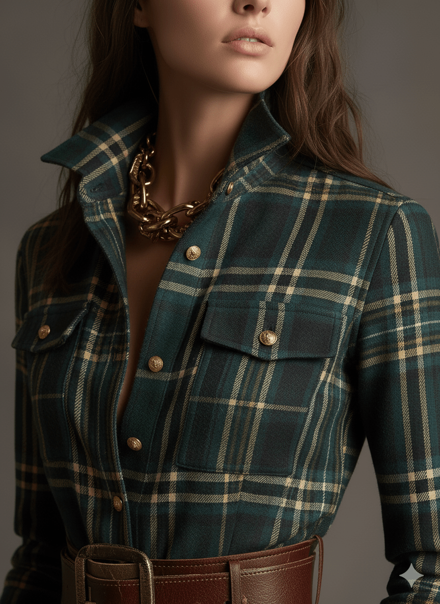 Genevieve | Highland Plaid Belted Maxi Dress - Liam & Ivy