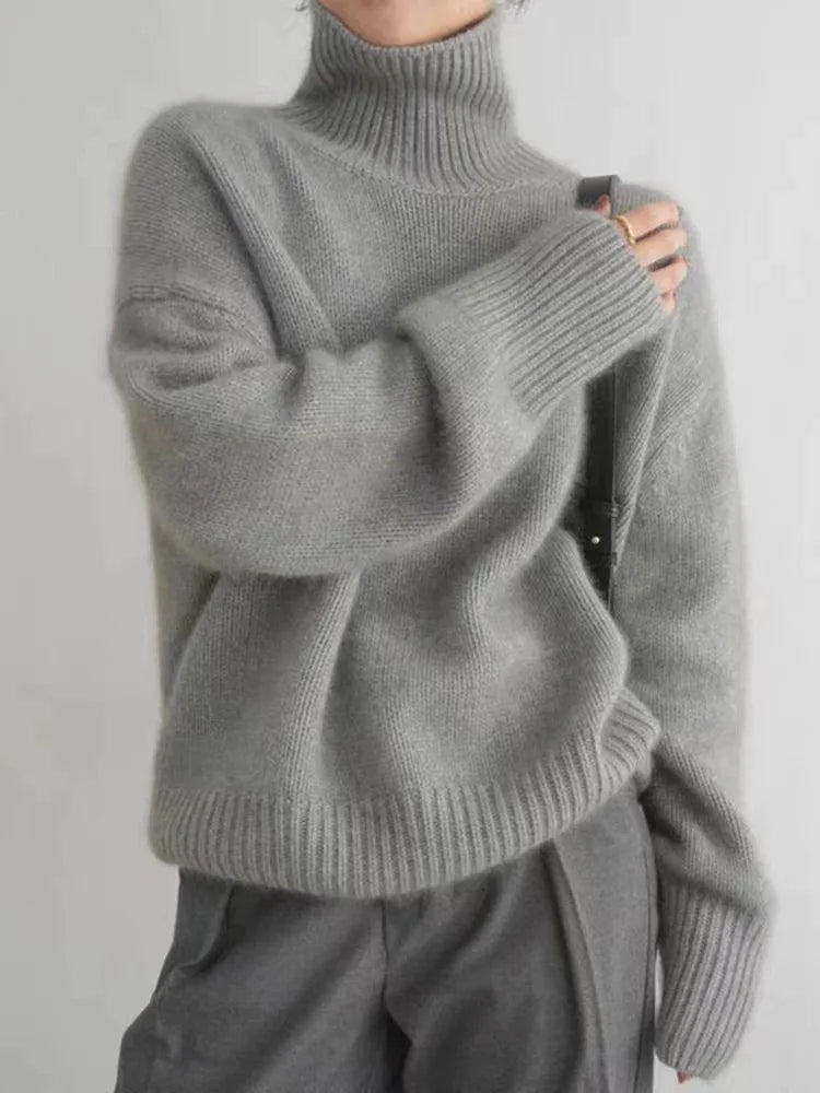 LINEA | High Collar Sweater - Liam & Ivy