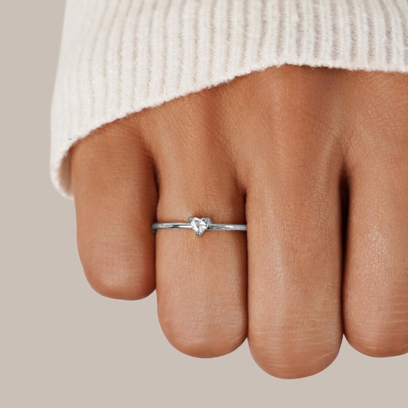 'Little Love' Heart - Shaped Crystal Ring - Liam & Ivy