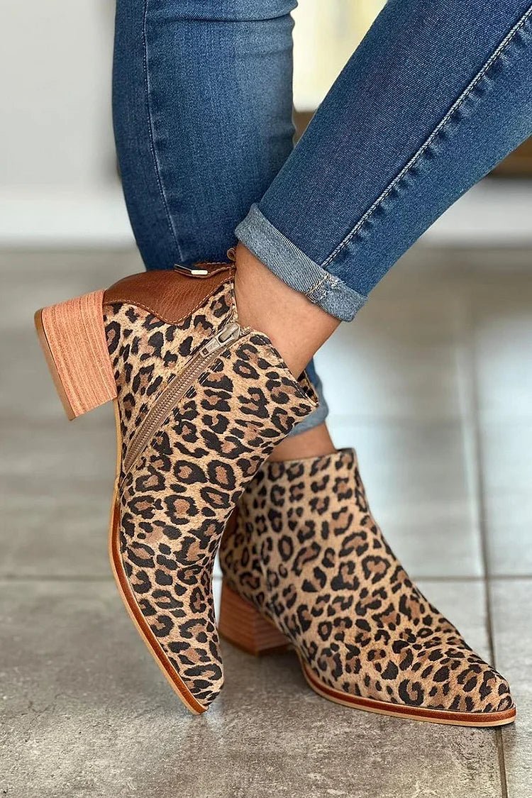 Mathilde™ | Leopard Ankle Boots - Liam & Ivy
