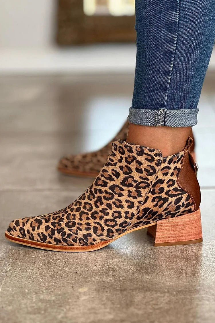 Mathilde™ | Leopard Ankle Boots - Liam & Ivy