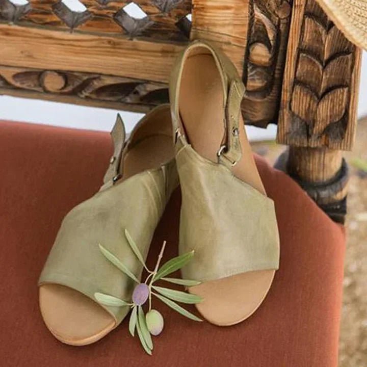 MINIMAL OLIVE SANDALS - Liam & Ivy