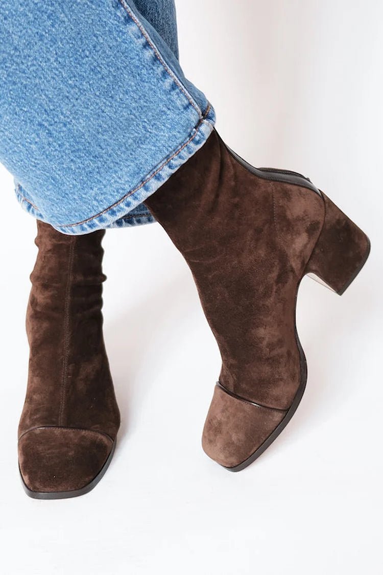 SQUARE TOE HEELED BOOTS - Liam & Ivy