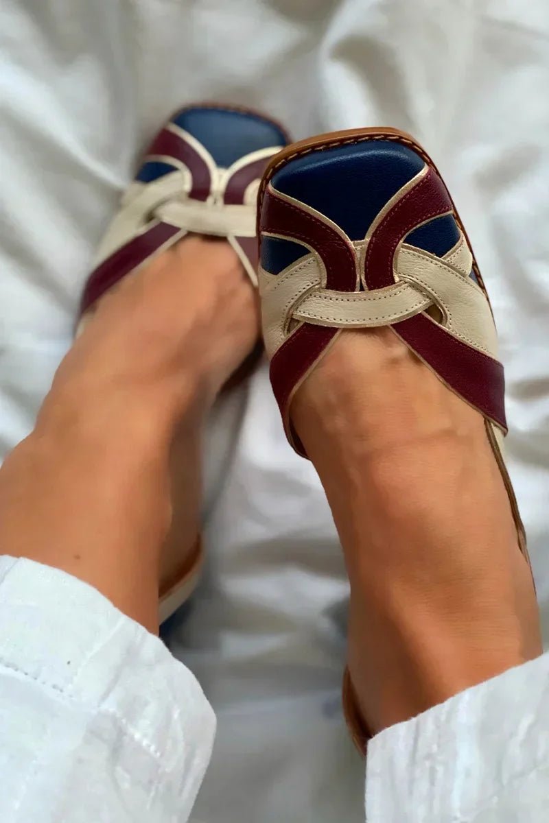 TRI - COLOR SLIP - ON FLATS - Liam & Ivy