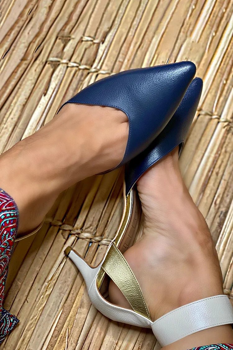 TWO - TONE SLINGBACK WITH ELEGANT HEEL - Liam & Ivy