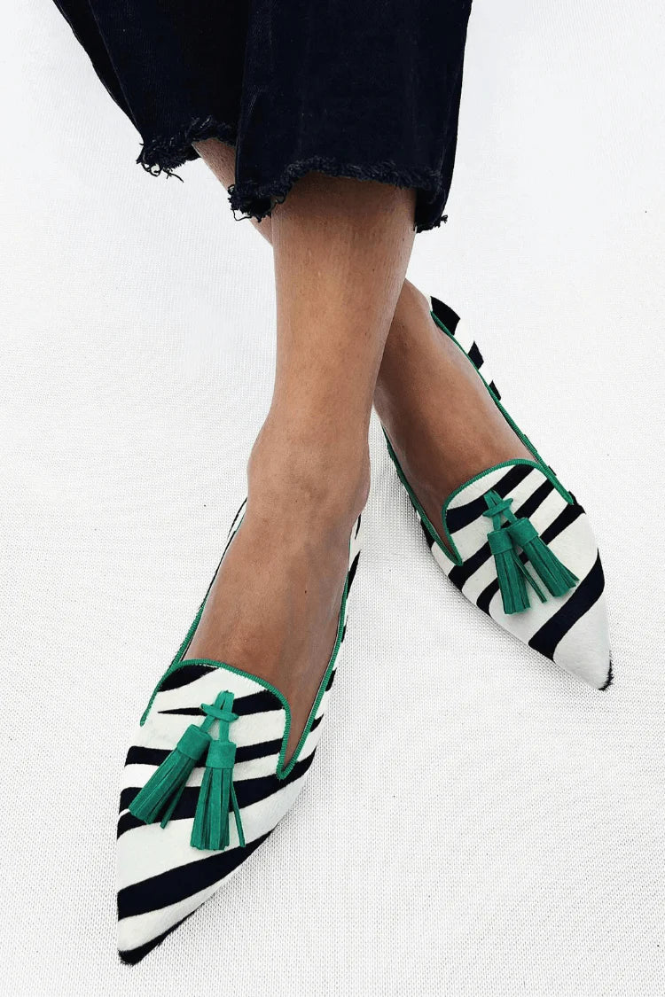 Lily™ | Green Zebra Moccasin