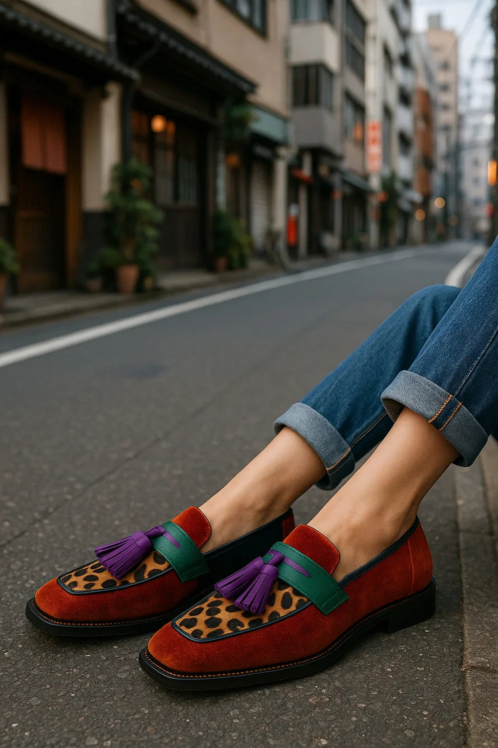 Mia™ | Multicolored Suede Moccasins