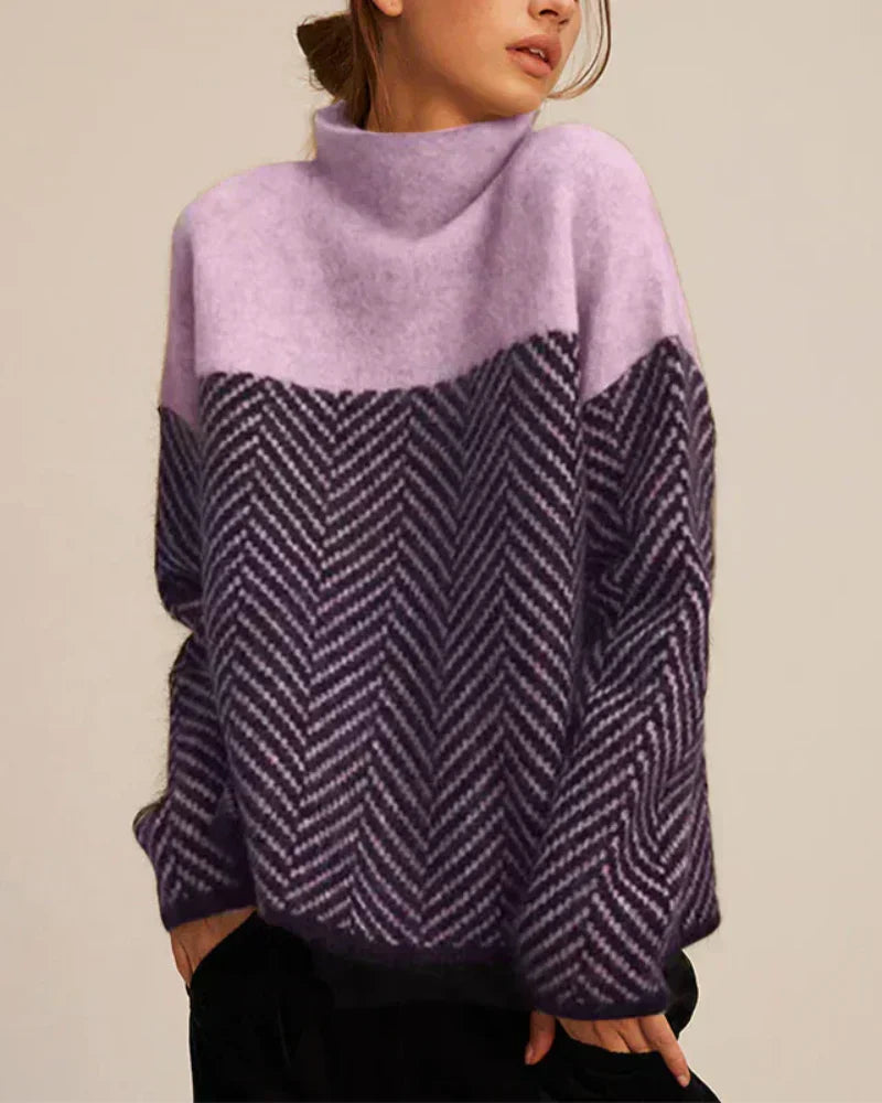 Elise – Elegant High-Neck Sweater