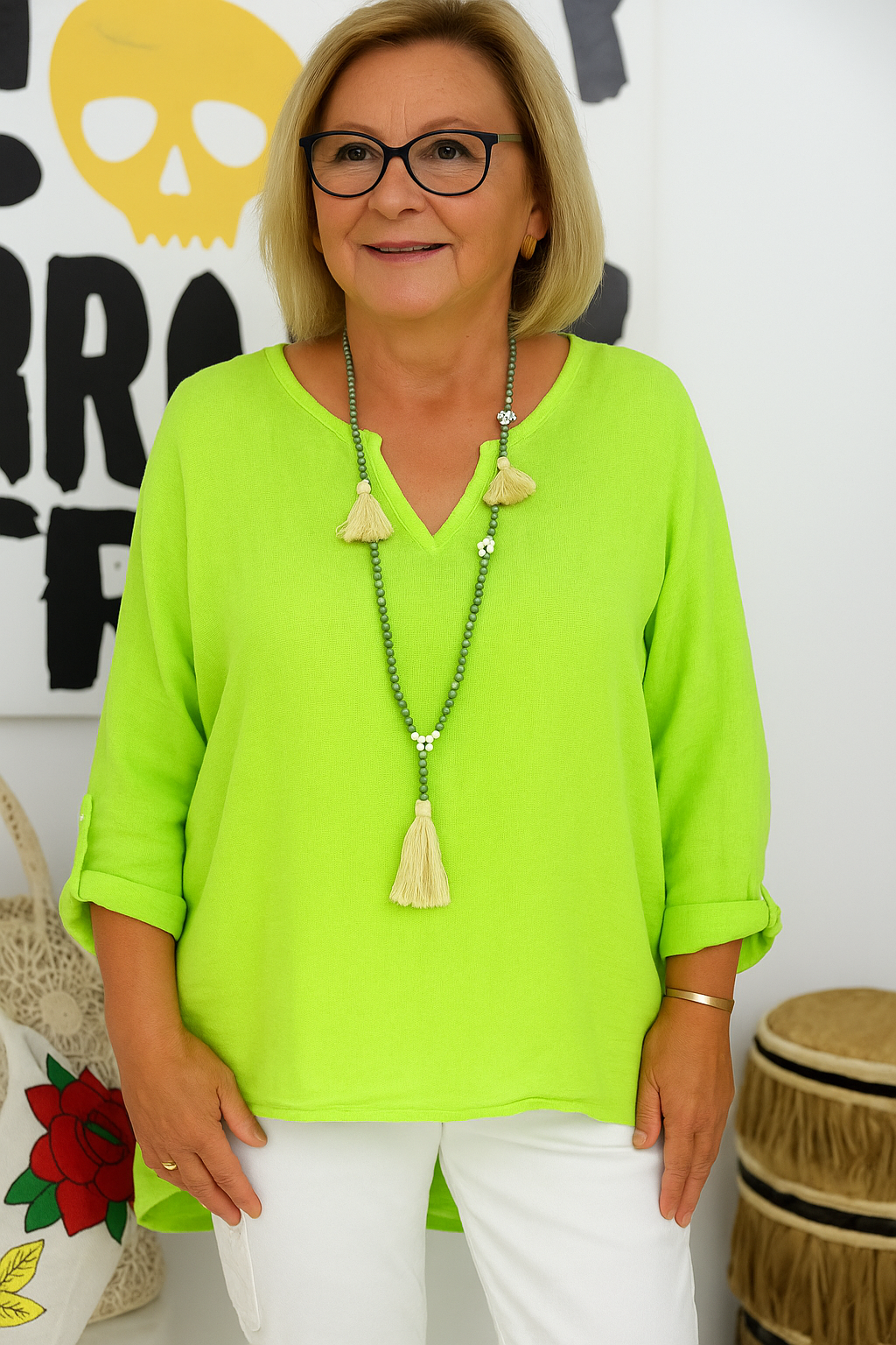 Anna | Effortless Linen V-Neck Top
