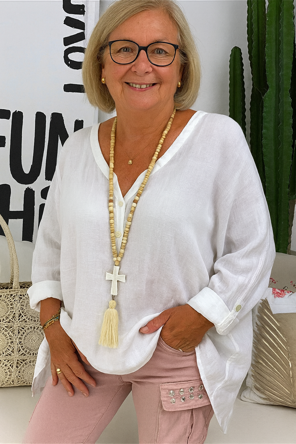 Anna | Effortless Linen V-Neck Top