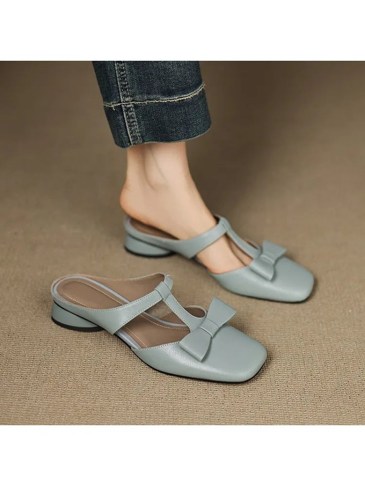 Evelyn | Square Toe Slippers