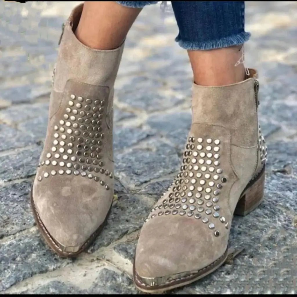 ANKLE BOOTS WITH STUDS - Liam & Ivy