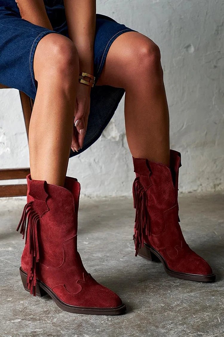 Ariane™ | Western Style Ankle Boots - Liam & Ivy
