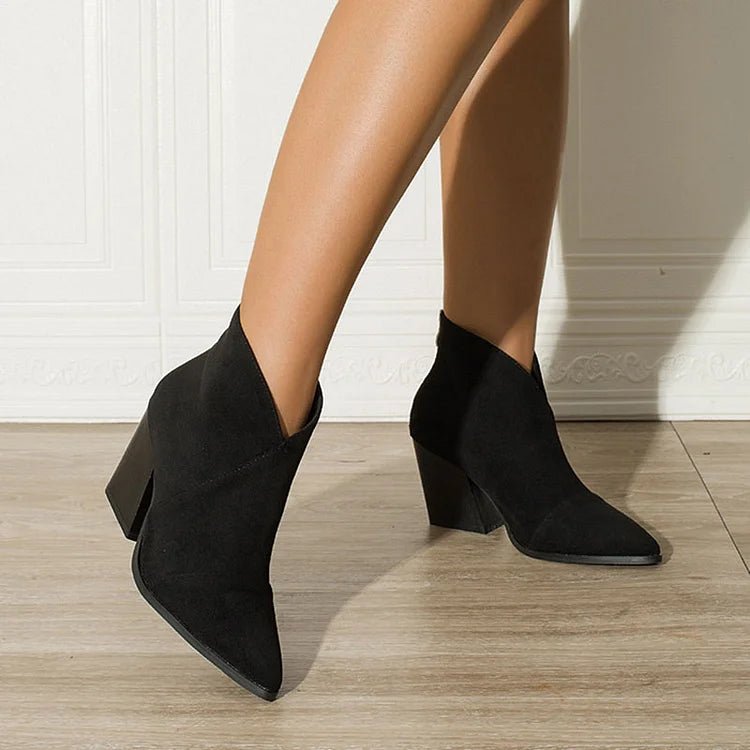 Céline™ | Chic Suede Ankle Boots - Liam & Ivy