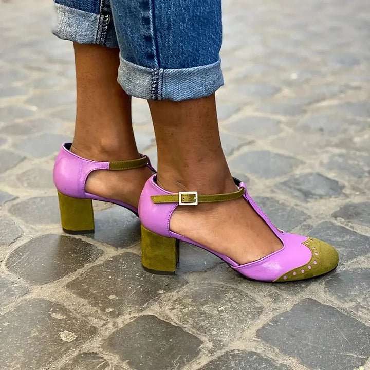 CLOSED SANDAL WITH T - BAR STRAP - Liam & Ivy