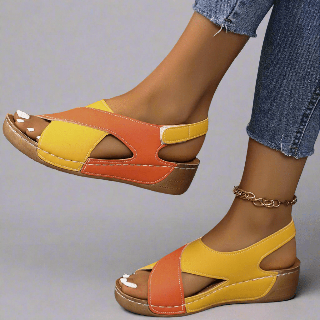 COLORBLOCK SLINGBACK SANDALS - Liam & Ivy