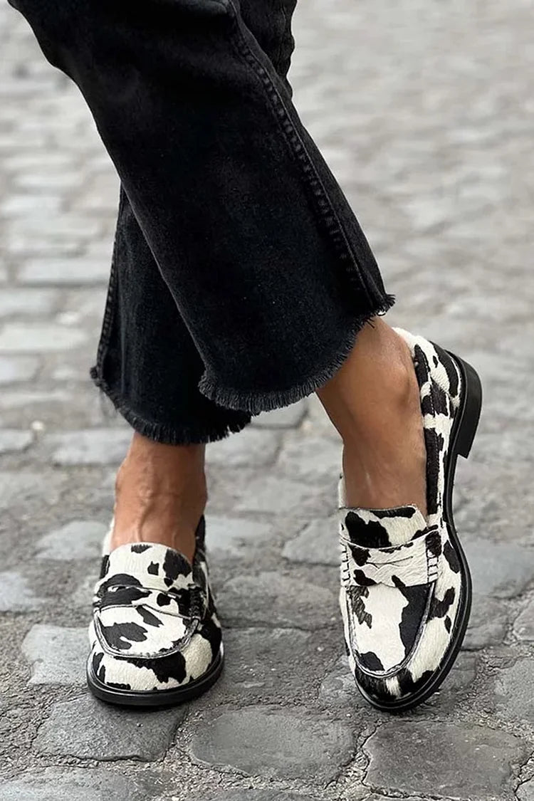 COW - PRINT LOAFERS - Liam & Ivy