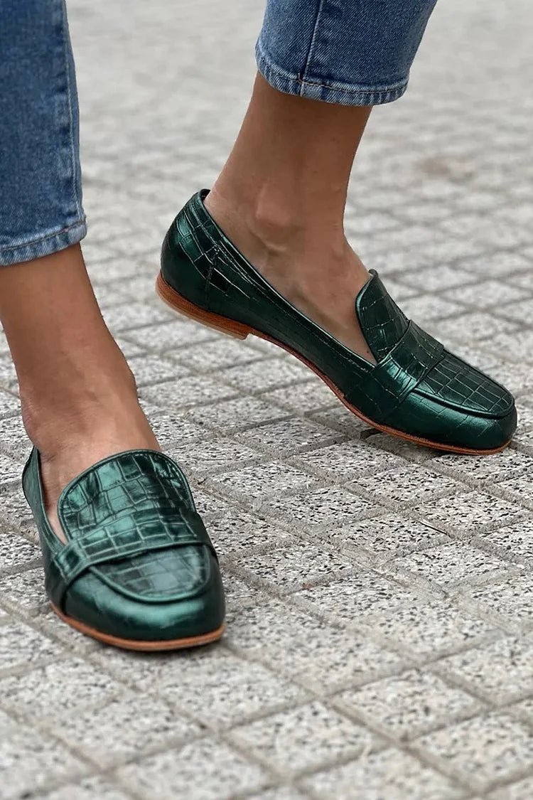 CROCODILE EFFECT LOAFER - Liam & Ivy