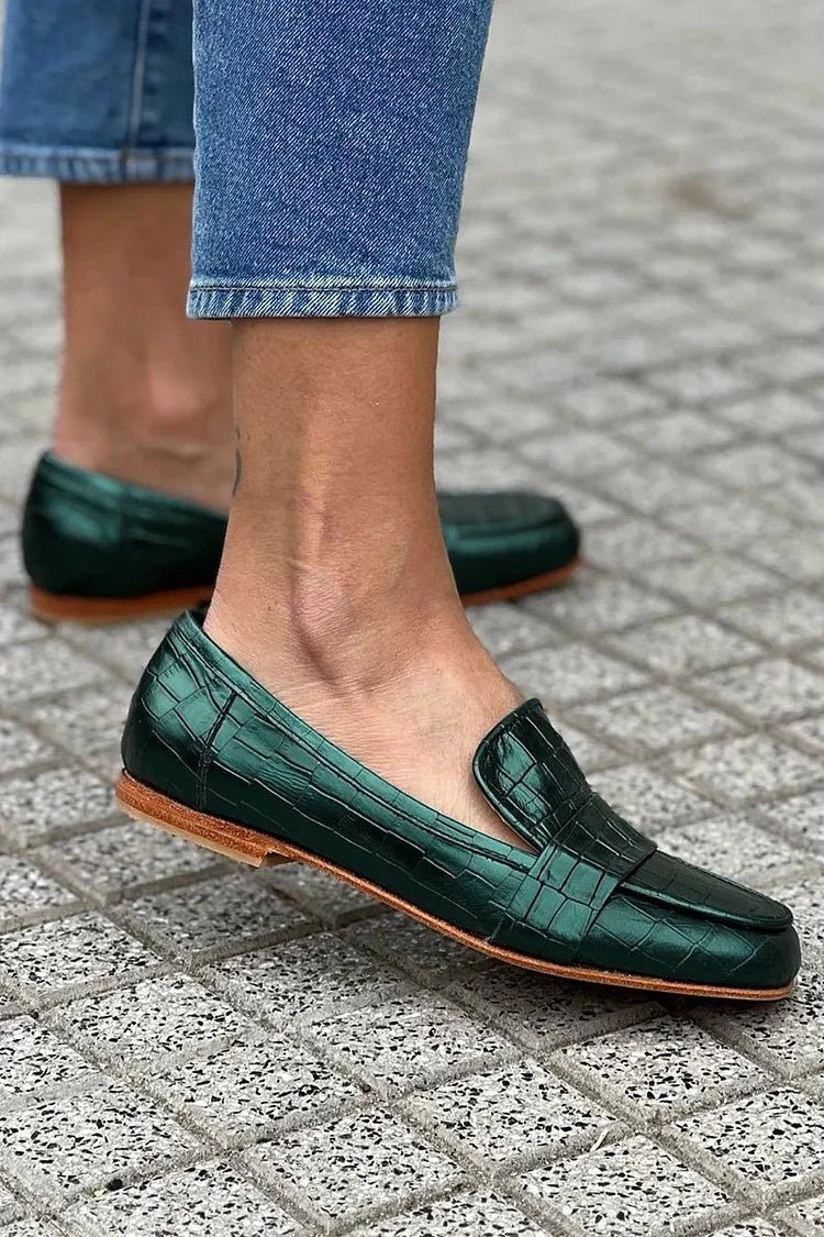 CROCODILE EFFECT LOAFER - Liam & Ivy