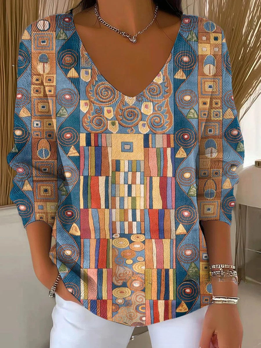 Beatrice – Knit Sweater with V-Neck