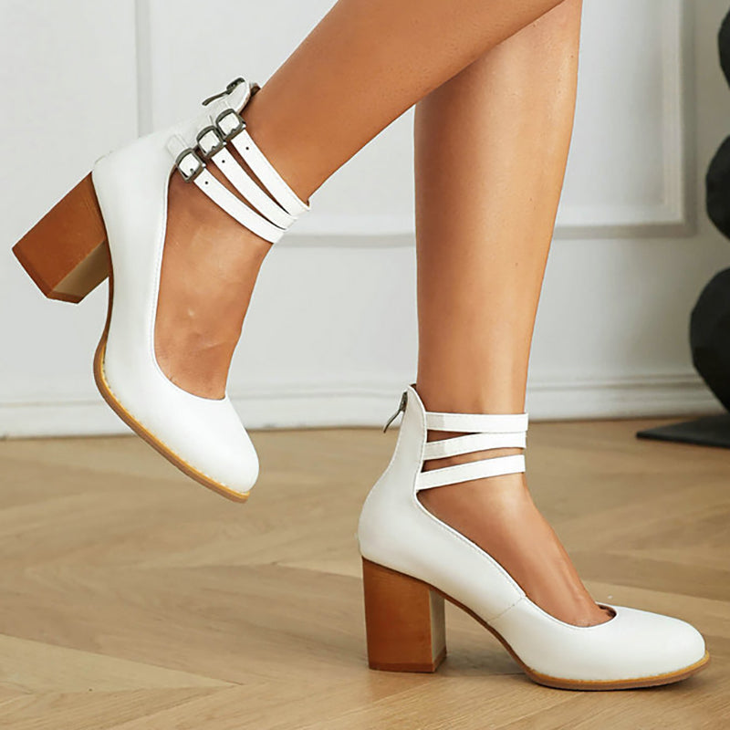 Elisa™ | Smooth Heeled Sandals