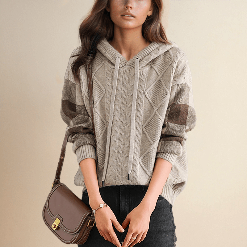 Élise – Elegant Knitted Hoodie - Liam & Ivy